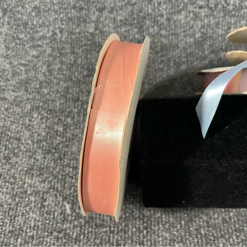 Bundle Flora-Satin Pink, Peach and Blue Ribbon Roll